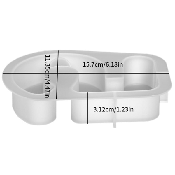 Numero kynttilänjalka mold Tee itse uudelleenkäytettävä käsintehty epoksihartsivalu kipsi Kodinsisustus pöytäkynttilänjalka mold B