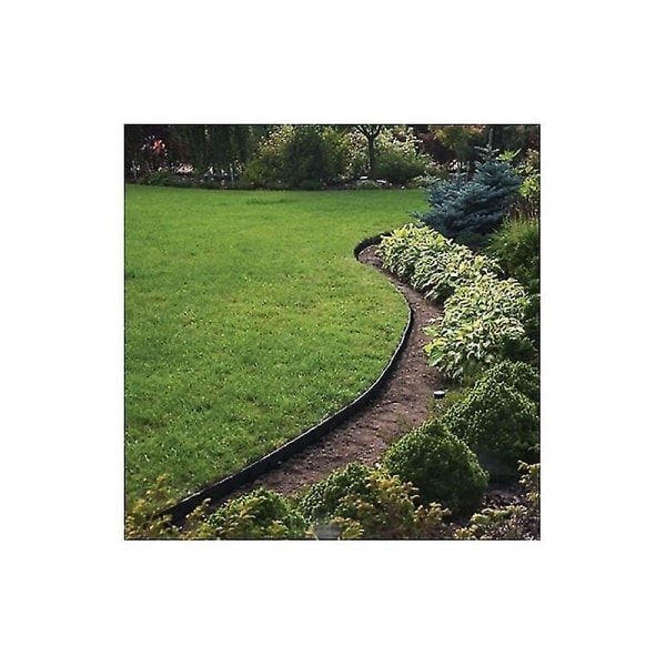 Musta joustava puutarhareunus 3,8 cm x 10 metriä, 20 ankkuripiippua