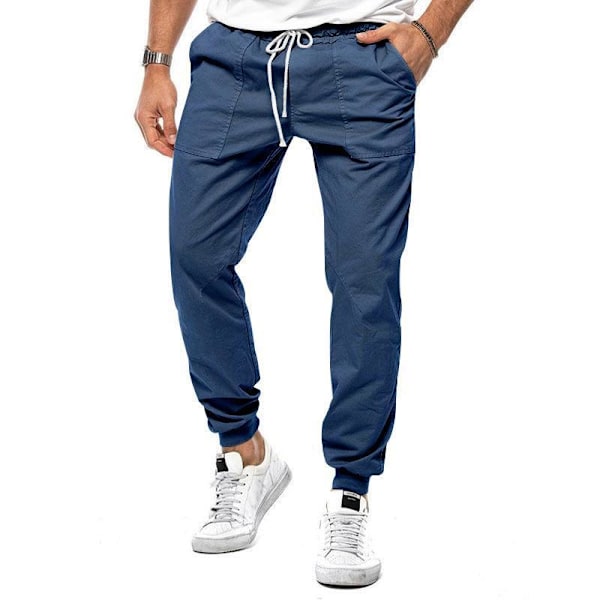 Herr Vår/Sommar Nya Artiklar Lotter för Semesteraktiviteter Långärmad Herrkläder Blue M