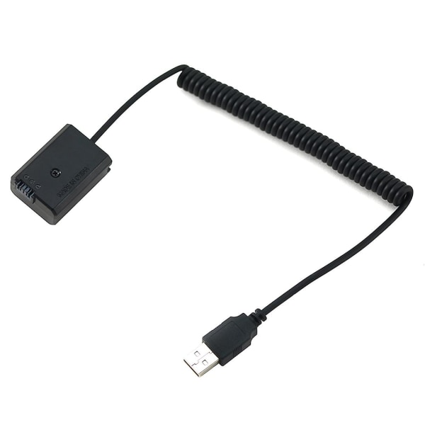 Usb-ladekabel Np-fw50 Dummy Batteri Fjærledning For A7 A7r A7s A7m A7ii A7s2 A7m2 A7r2 A6500 A Black