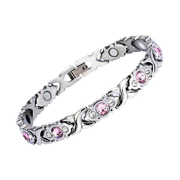 Unisex magnetisk terapi armband bantningsarmband främjar blodcirkulationen White