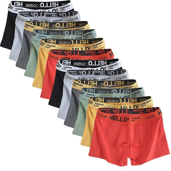 6 kpl Miesten Alusvaatteet Miesten Puuvillaiset Alushousut Miesten Puuvillaiset Alushousut Shortsit Hengittävät Boxerit Mukavat Pehmeät Pluskoko Sekaväriset Mixed color M 40-45kg
