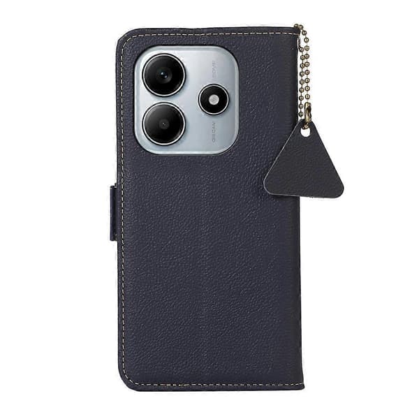 Side-magnetisk TJ læder RFID telefoncover til Redmi Note 14 5G Blue