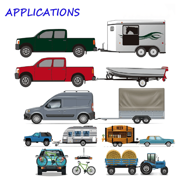 7-polet til 13-polet trailerstik Adapter til bil trailer B