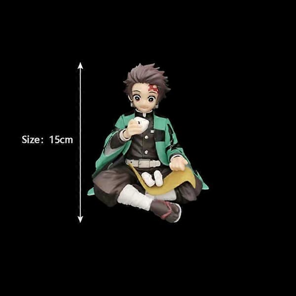 Premium figur Anime Tanjirou Agatsuma Zenitsu spiser risboller PVC actionfigur Green 1 pc
