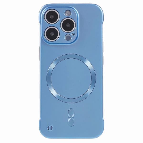 Cover til iPhone 14 Pro Max, kompatibel med MagSafe, hård PC, rammeløs telefon Blue