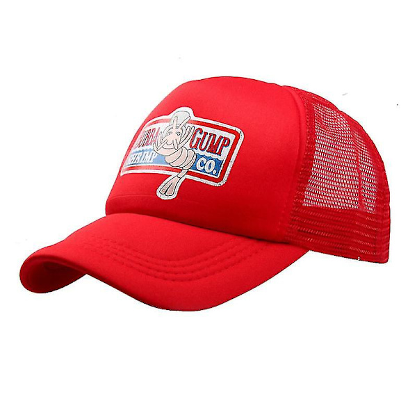 1994 Bubba Gump Cap Forrest Gump Mesh Baseball Cap Tulostus Säädettävä Snapback Hatut Kesä Casual Hat Urheilu Cap Unisex Punainen