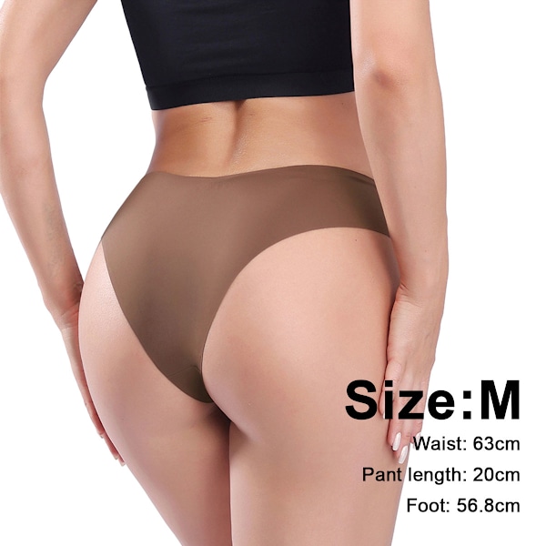 Sømløse Cheeky Bikinis for kvinner, usynlige og pustende truser (M, L, XL)