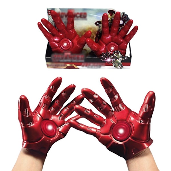 1 par Iron Man-rolleleghandsker til børns Avengers-filmfigur Cosplay-handsker Halloween Cosplay-festkostumehandsker rekvisitter gaver