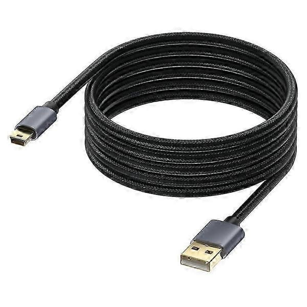 2025 10m USB 2.0 til Mini B hann ladekabel USB Mini til USB ladekabel for PS3-kontroller / MP3-spiller / kamera