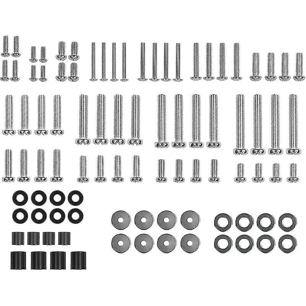 TV-asennussarja, Vesa-seinäkiinnitysruuvi, universal , pakkaus (M5 M6 M8) televisioille ja Monille Silver  Black