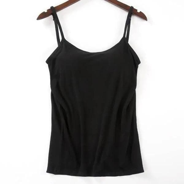 Polstret blød afslappet BH-top til kvinder sort sort black XL