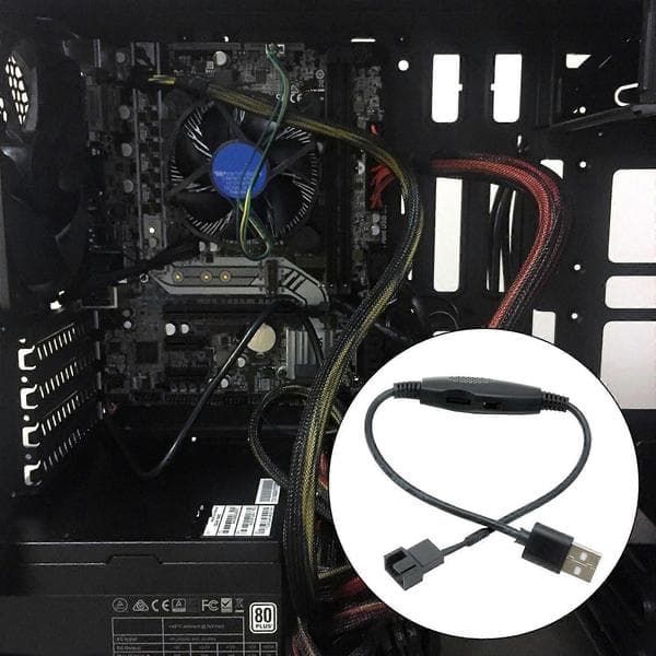 USB til 4-bens PWM 5V USB-blæserstrømadapterkabel USB til 4-bens blæseradapterstikkabel USB til 4-bens kabelsplittere 4PIN-kod