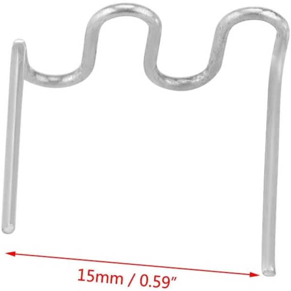 Varme stifter i rustfritt stål, plaststift, sveisereparasjon 100 stk 0,8 mm autostøtfangerreparasjon Pre Cut sveisestifter reparasjonsverktøysett ("Wave" stil)