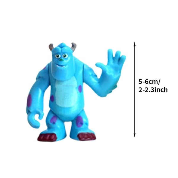 12 st PVC Monster Söt Tecknad Figur Set Samling DIY Mini Bärbar För Barn