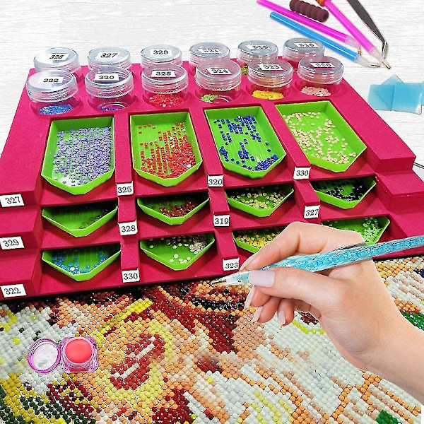 Diamond Painting Tillbehör Bricka Organizer - 12 Fack För Hantverkskonst