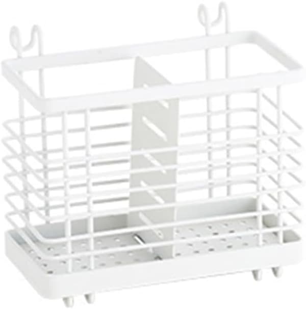 Vit 10,3x10x11,5 cm Rustfri Bestikholder til Vask