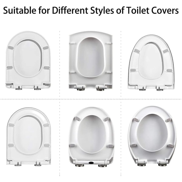 Sunrain Universal Toalettsits Bumper Kit - 4-pack Toalettsits Bumper kompatibel med användning med bidé, lock; Funktioner självhäftande kuddar, solid, oval, vit