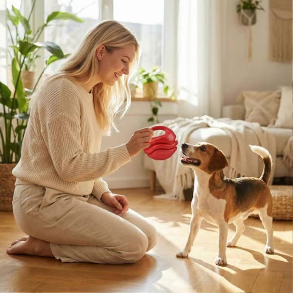 Hundetyggeball – Kettlebell-design med håndtak for kasteleker A