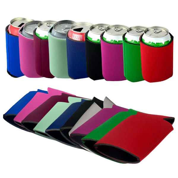 100% Helt Ny 10 stk Neopren Ølboks Kjøler Drikkeflaskeholder Erme Isolator Wrap Deksel