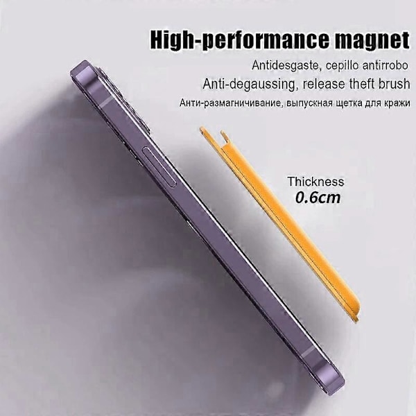 Magnetisk læderkortholder pung etui til Magsafe til iPhone 14 Pro Max 13 12 11 XS XR X 7 8 Plus Mini Cover Tilbehør Purple