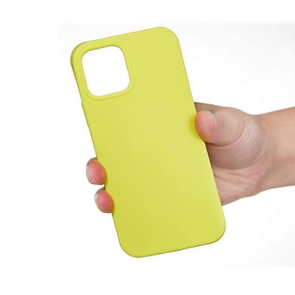 Silikonskal i enfärgad design för iPhone 14 Plus Lemon Yellow