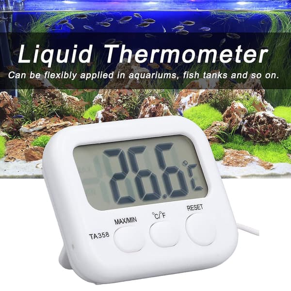 Vattentermometer, LCD-display digital temperaturmätare för akvarium, -40~70