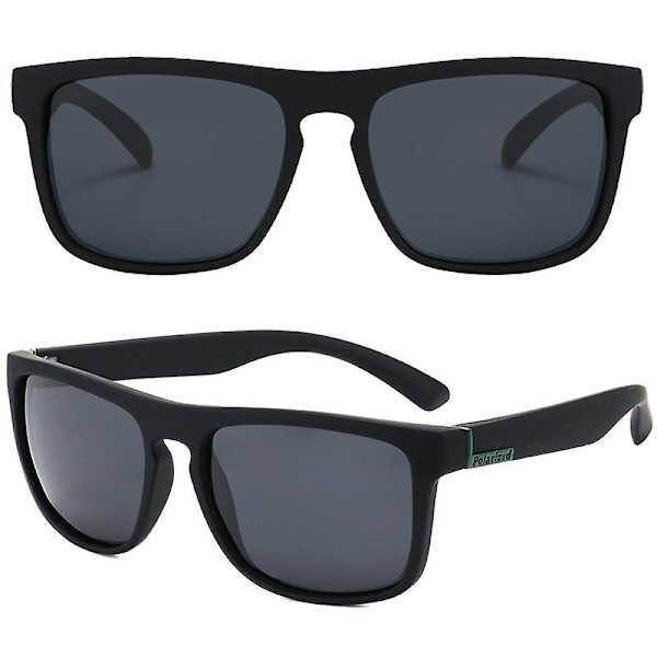 Firkantede solbriller Solbriller Retro Goggles Eyewear Black Green Frame Grey Lenses