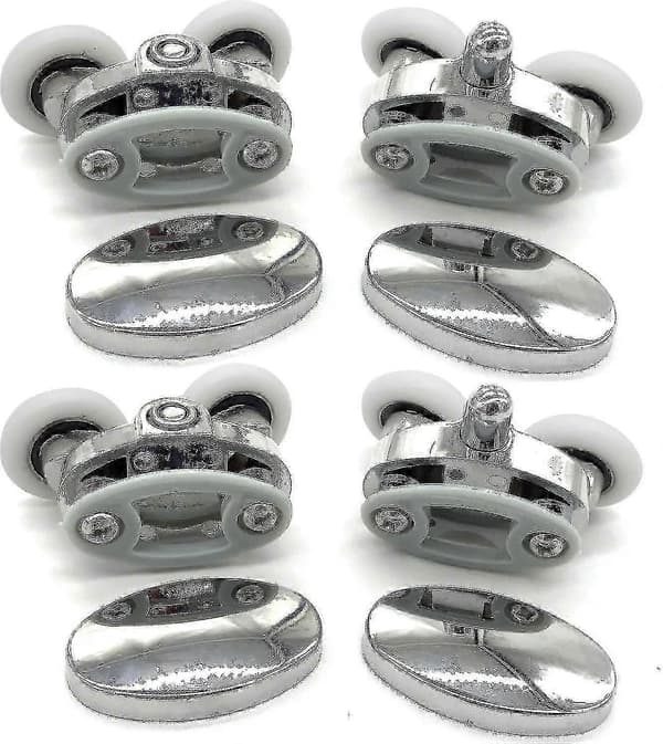 4-pakning doble hjul dusjdørruller oval sommerfugldesign