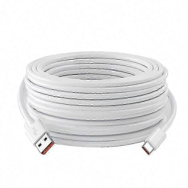 Extra Lång USB till Typ C Kabel 2M 3M 5M 8M 10M 12M 14M för Redmi Telefoner VR Kamera Utrustning White 2m