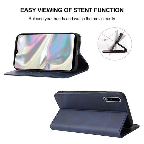 Magnetiskt läderfodral för Samsung Galaxy A70e Blue