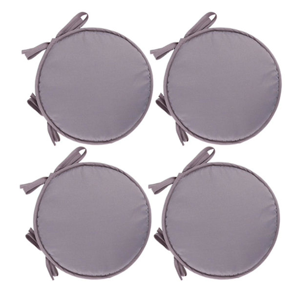 Hynder Patio Hjem Indendørs/udendørs Stolepuder Ro Sæde Fortykket Spisestue Stol Pude Ro Taburet Light Grey 4PCS