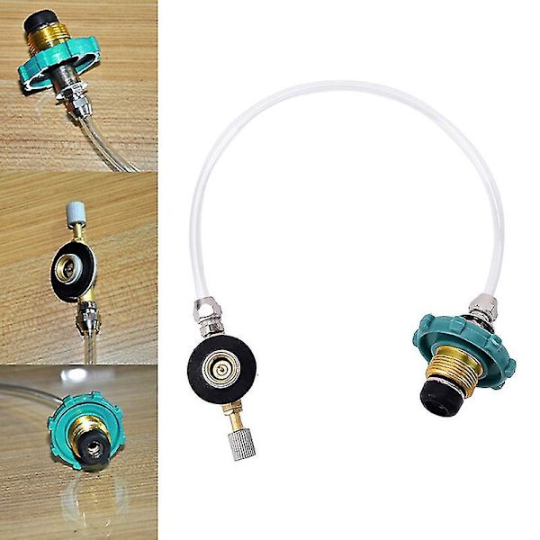 Camping Utomhus Gas Propan Platt Cylinder Tank Refill Kopplare Adapter Hfmqv