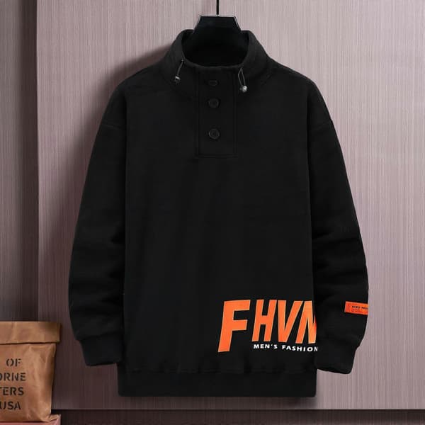 Plus Size 11XL Herr Höst Vinter Varm Tjock Tröja Ståkrage Sweatshirts Herr Mode Casual Pullover green XXXXXL