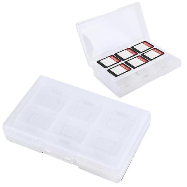 Nintend Switch Spelkortsfodral Mini Bärbart Hårt Skalfodral för Nintend Switch Resetillbehör Switch Spelkortsförvaringslåda 24 in 1 White(a)