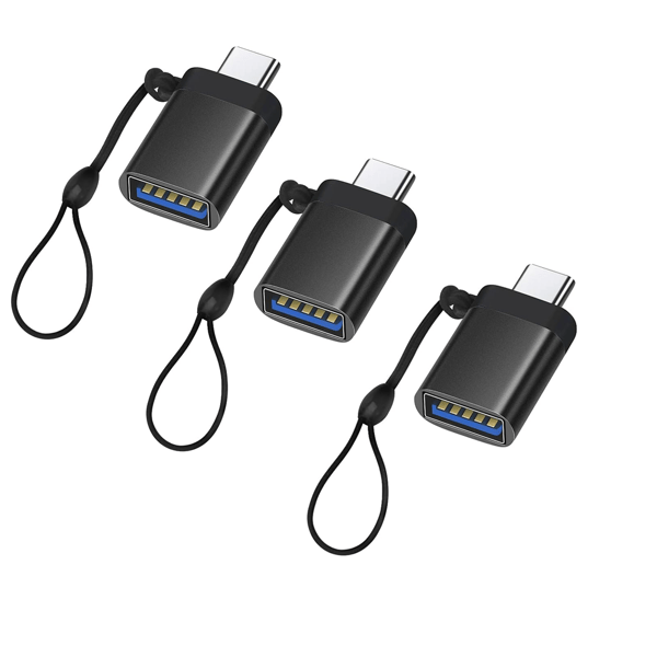 USB C til USB 3.0-adapter (3-pak), USB-C til USB-A Hunadapter OTG USB Type C-adapter Kompatibel med