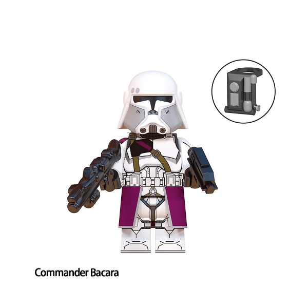 8 st Star Wars minifigurer Byggklossar Leksaker 1,77 tums samling Clone Troopers Actionfigurer Monterade byggsatser
