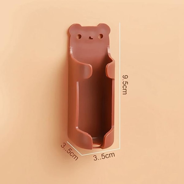 Kotisivu Sähköinen hammasharjateline Seinälle asennettava rei'itys Ilmainen Cute Bear -hammasharjateline Quick Drain -kylpyhuoneen organizer (vaaleanpunainen)