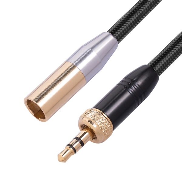 3,5 mm til Mini XLR-kabel, 1/8 tommers stereo til 3-pins Mini XLR-hanledningsadapter