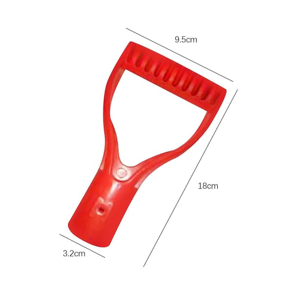 Lapiokahvan Y-kahva Korvaava lapiokahva puutarhanurmikkoon, musta red 9.5cmx18cm