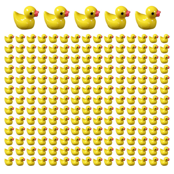 100/200 kpl Mini Kumi Ankat Miniatyyri Resin Ducks Keltainen Pieni D 200pcs yellow 200pcs