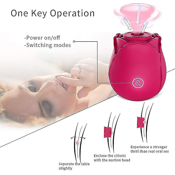 2024 Ruusu naisille Mini Hierontalaite Stress Relief 10 Modes Pdk Pink