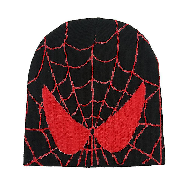 Miesten ja naisten Spider-Man lämmin neulottu pipo hattu syksy talvi pipo cosplay-asut Black