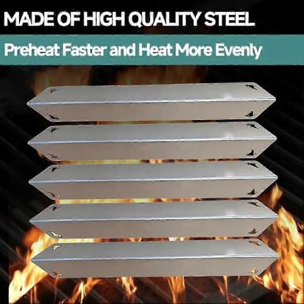 Til Weber GS4 Flavorizer Bars til Spirit 2 Grill - 15,3\" Rustfrit Stål Krydderibjælker Erstatning