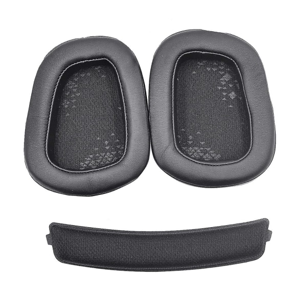 Ear Pads+Headband for G633 G933 Headphones Replacement Foam Earmuffs Ear Cushion Accessories black