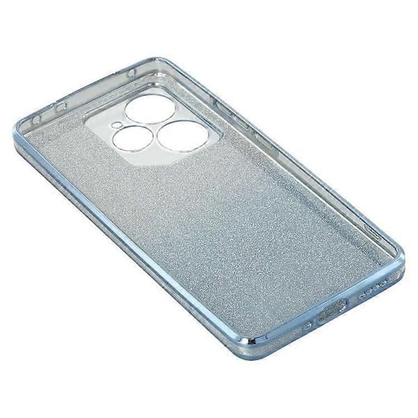Til Realme Neo7 5G Etui Ring Støtteben TPU Blomster Telefon Cover Gradient Glitter Blue