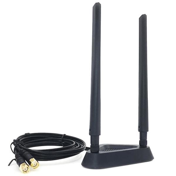 2,4g/5g dobbelt frekvens forlængerkabel Antenne Wifi Router Trådløst netværkskort 8db Sma Antenne Ma black