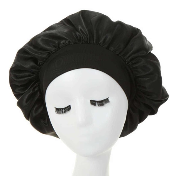 Sleep cap - Satin Bonnet - Sleep Cap Musta One Size musta Black