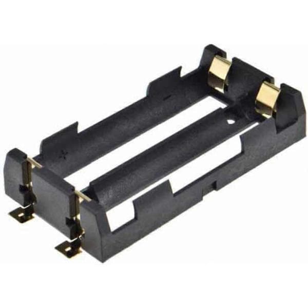 Pakke med 2 Dobbelt 18650 Batteriholder 2 Slots SMT til PCB Lodning og Stabil Strømforbindelse