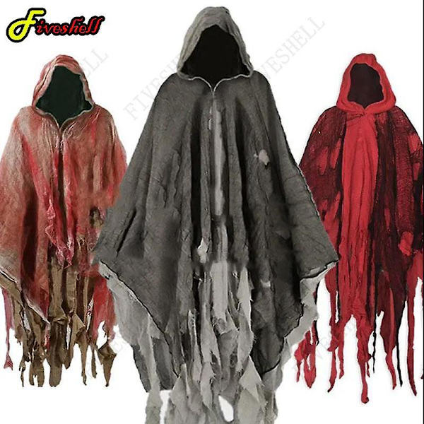 Unisex Halloween Ghost Dementors Cosplay Kostume Gotisk Horror Zombie Lattede Hættekapper Day Of The Dead Festrekvisitter Kapper